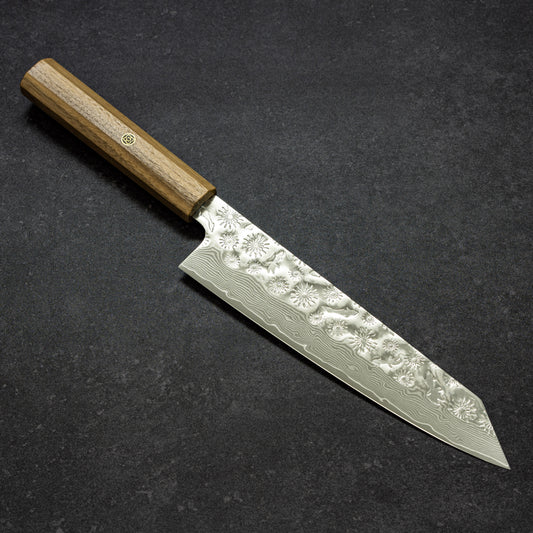 Fireworks & Goldfish Hammered Finish 67lays Damascus Bunka 210mm