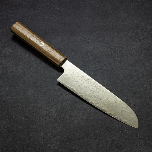 ZDP189 49lays Nickel Damascus Santoku 180mm